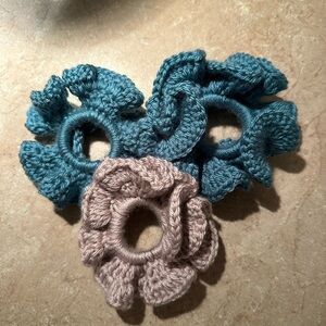 Handmade Crochet Hair Scrunchies